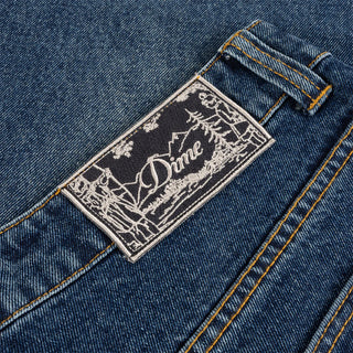 BAGGY DENIM PANTS - SANDBLASTED NIGHT INDIGO