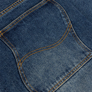 BAGGY DENIM PANTS - SANDBLASTED NIGHT INDIGO