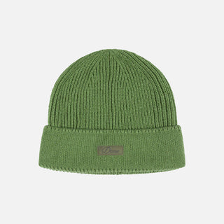 CURSIVE RIB BEANIE - KHAKI