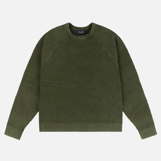 WAVE KNIT SWEATER - PINE