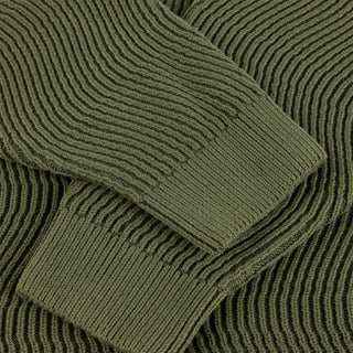 WAVE KNIT SWEATER - PINE