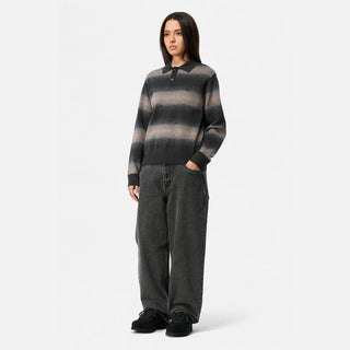 STRIPED RUGBY KNIT - CHARCOAL / MULTI