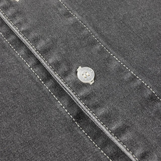 STONEWASHED BUTTON UP - BLACK WASHED