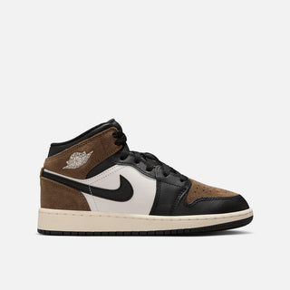 AIR JORDAN 1 MID (GS) - BLACK / PALOMINO
