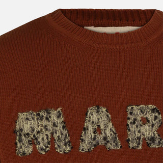 MARNI LOGO SWEATER - MAROON
