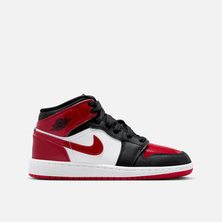 AIR JORDAN 1 MID SE (GS) "PATENT BRED TOE"