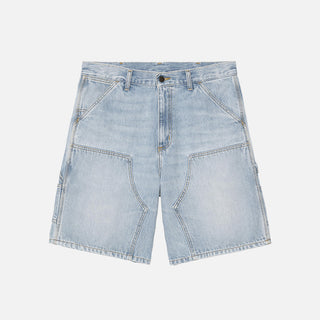 DOUBLE KNEE SHORT - BLUE (WORN BLEACHED)
