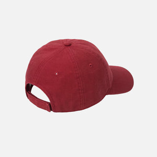 SELBY CANVAS CAP - SCARLET (STONE WASHED)