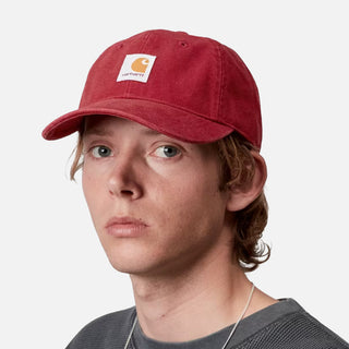 SELBY CANVAS CAP - SCARLET (STONE WASHED)