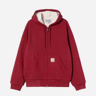 ACTIVE SWEAT JACKET - SCARLET / STONE WASHED