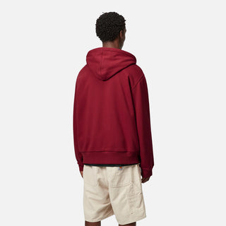 ACTIVE SWEAT JACKET - SCARLET / STONE WASHED