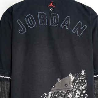 JORDAN X NOMARHYTHM BOMBER JACKET - BLACK / WHITE / UNIVERSITY RED