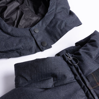 PREMIUM TWEED PUFFER - DARK GREY