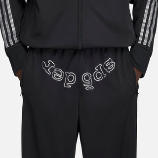 SP5DER X ADIDAS RHINESTONE TRACK PANT - BLACK