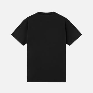 2100026 ORGANIC COTTON JERSEY 'FISSATO' EFFECT T-SHIRT - BLACK