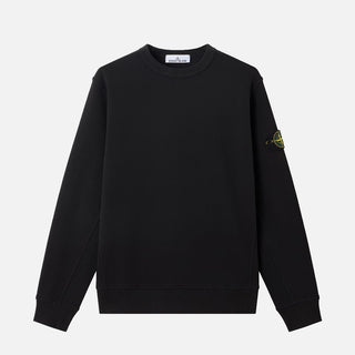 6100017 ORGANIC COTTON INTERLOCK CREWNECK - BLACK