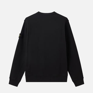 6100017 ORGANIC COTTON INTERLOCK CREWNECK - BLACK