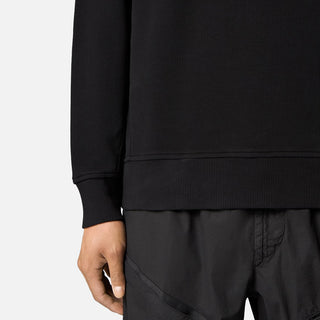 6100017 ORGANIC COTTON INTERLOCK CREWNECK - BLACK