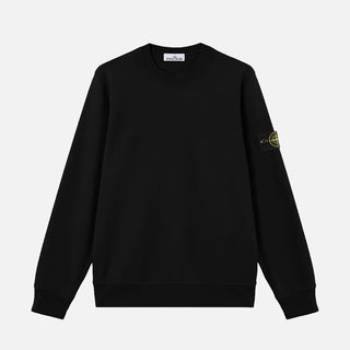 6100060 ORGANIC COTTON FLEECE CREWNECK - BLACK