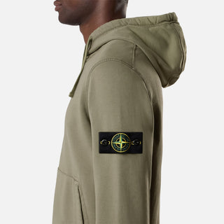 6100062 ORGANIC COTTON FLEECE HOODIE - MILITARY GREEN