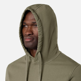 6100062 ORGANIC COTTON FLEECE HOODIE - MILITARY GREEN