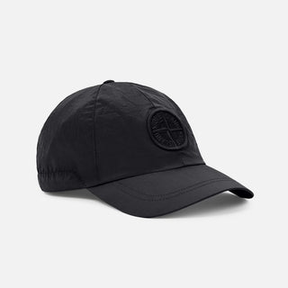 9100011 NYLON METAL BASEBALL CAP IN ECONYL - BLACK