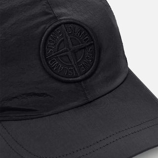 9100011 NYLON METAL BASEBALL CAP IN ECONYL - BLACK