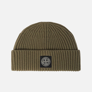 N100002 FULL RIB RWS WOOL BEANIE - MILITARY GREEN