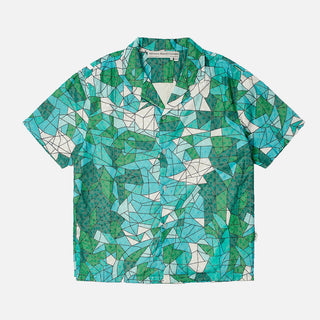 STAINED GLASS COLLARED SHIRT - GREEN