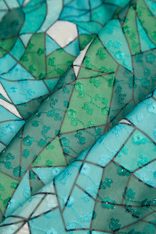 STAINED GLASS COLLARED SHIRT - GREEN
