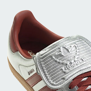 WMNS SAMBA LONG TONGUE - SILVER METALLIC / PRELOVED RUBY