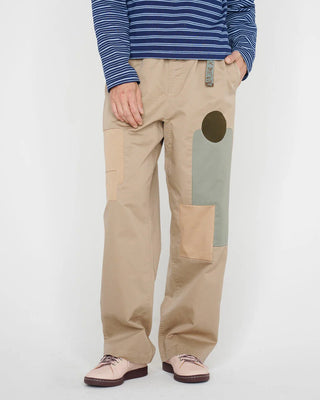 TWILL PATCHWORK CLIMBER PANT - TAN