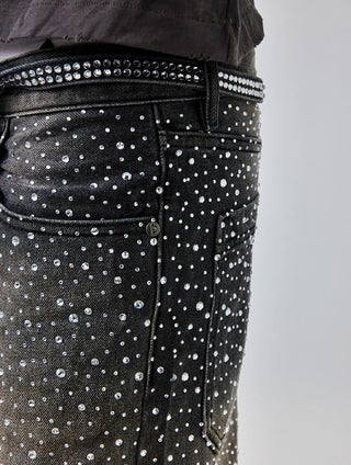 20K SWAROVSKI DIAMOND BORO DENIM - BLACK
