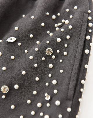 CASHEW BLOSSOM PEARL SWEATPANT - BLACK