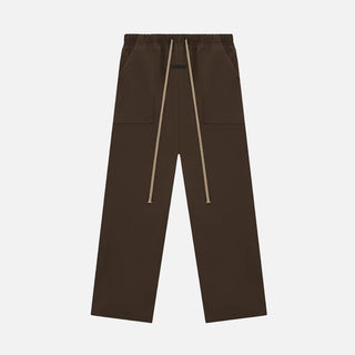 ESSENTIALS BONDED NYLON UTILITY PANT - BROWN