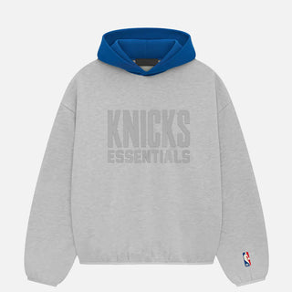 ESSENTIALS KNICKS HOODIE - LIGHT HEATHER