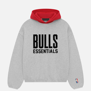 ESSENTIALS BULLS HOODIE - LIGHT HEATHER