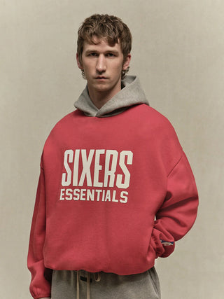 ESSENTIALS SIXERS HOODIE - RED