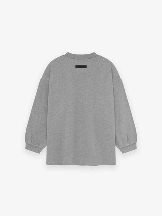 KIDS ESSENTIALS JERSEY LONG SLEEVE TEE - DARK HEATHER