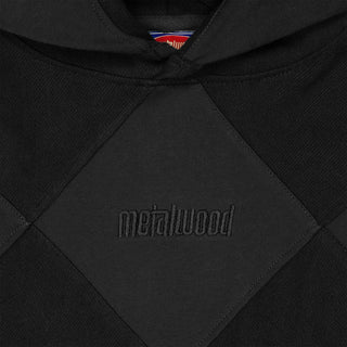 DIAMOND TERRY HOODED SWEATSHIRT - BLACK