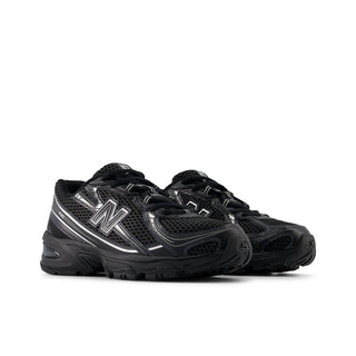 740 BUNGEE LACE (GS) - BLACK / SILVER METALLIC