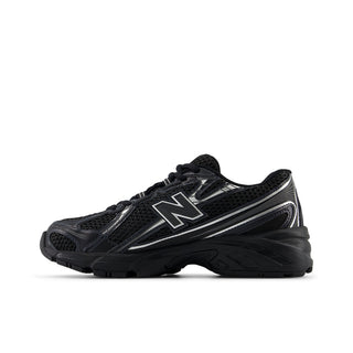 740 BUNGEE LACE (GS) - BLACK / SILVER METALLIC