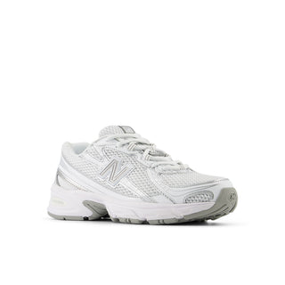 740 BUNGEE LACE (GS) - WHITE / SILVER METALLIC