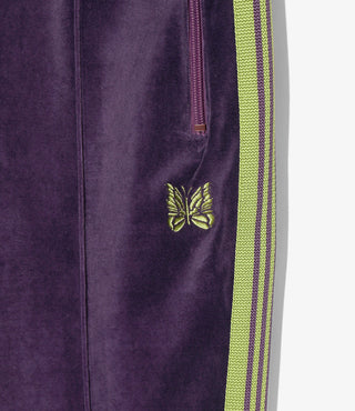 NARROW TRACK PANT VELOUR - PURPLE