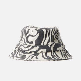 BLOBBED BUCKET HAT - WASHED GREY