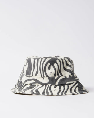 BLOBBED BUCKET HAT - WASHED GREY