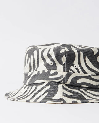 BLOBBED BUCKET HAT - WASHED GREY