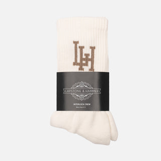 LH INTERLOCK SOCK - NATURAL / MUSHROOM