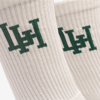 LH INTERLOCK SOCK - NATURAL / GREEN