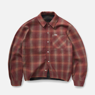 BONDED REVERSIBLE CHECK SHIRT - NERO